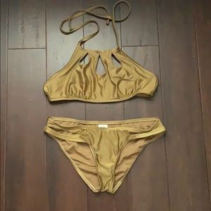 Gold cut out swim